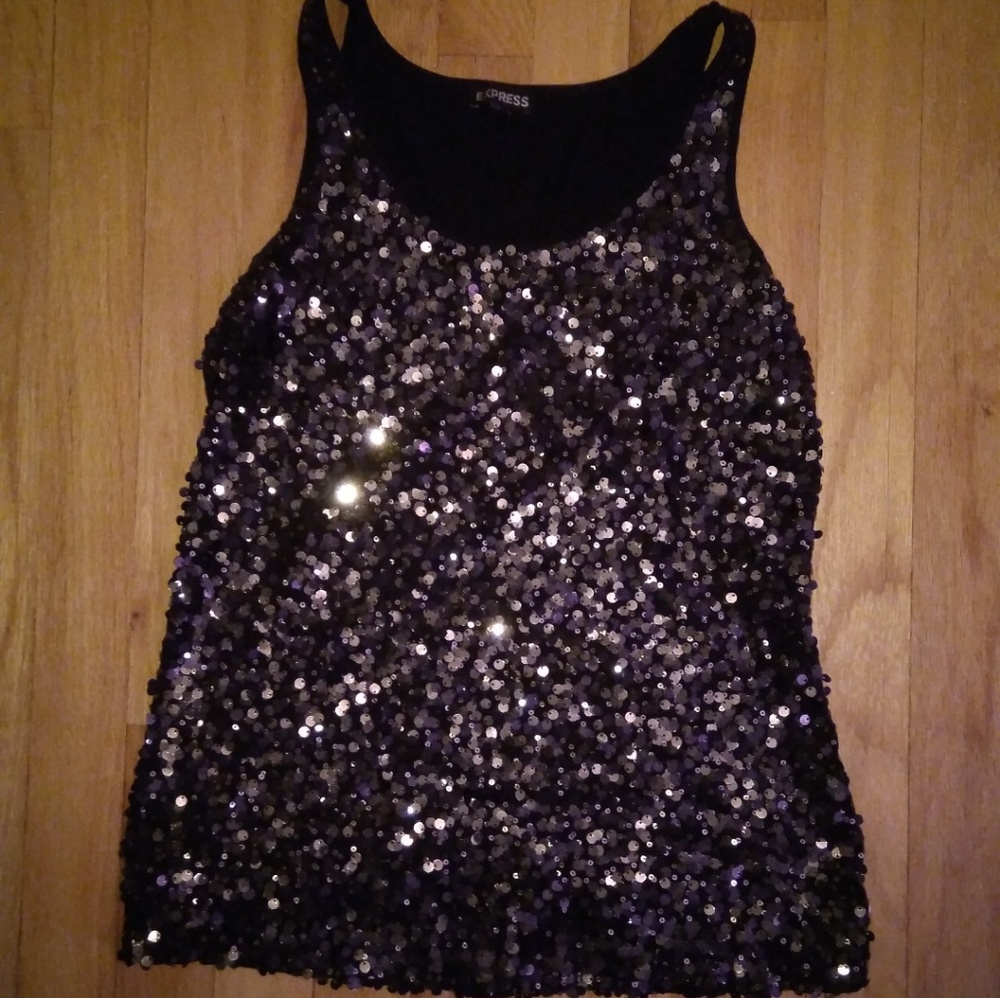 Black sequins Express tank top - Picture 4 of 8